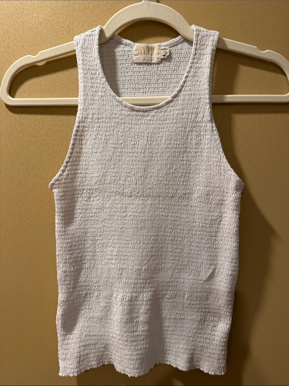 Nation LTD White Textured Ribbed Tank